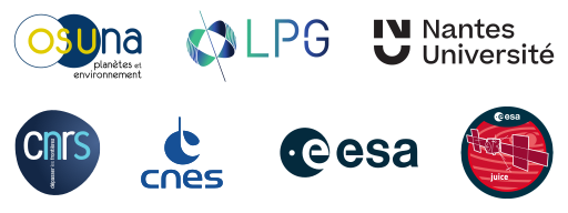 Logos OSUNA / LPG / Nantes Université / CNRS / CNES / ESA / JUICE