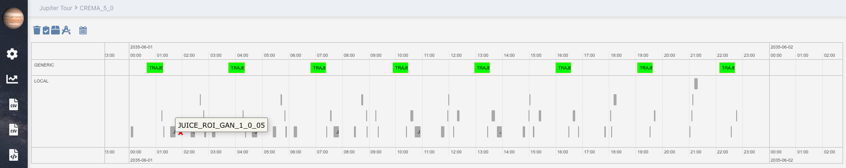 Polar deposit ROI intersected imported in the Juice Segment Harmonization tool.